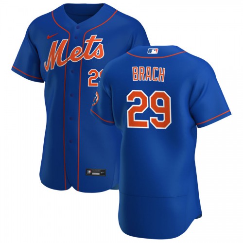 New York New York Mets #29 Brad Brach Men's Royal Alternate 2020 Authentic Player Jersey Men's
