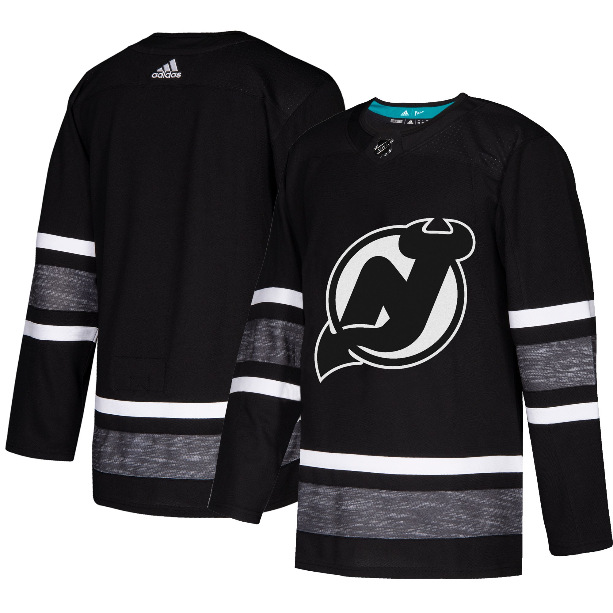 Adidas Devils Blank Black 2019 All-Star Game Parley Authentic Stitched Jersey