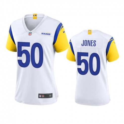 Los Angeles Los Angeles Rams #50 Ernest Jones Women's Alternate Game Jersey - White Womens