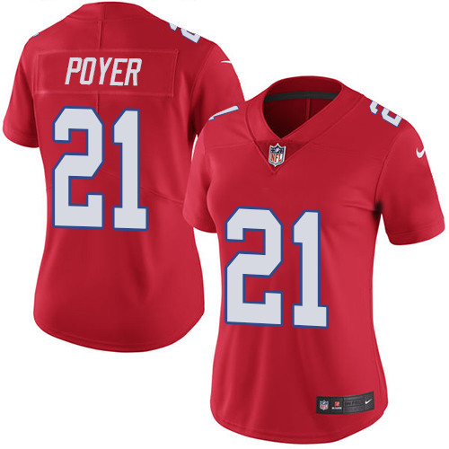 Buffalo Bills #21 Jordan Poyer Red Women's Stitched Limited Rush Jersey Womens