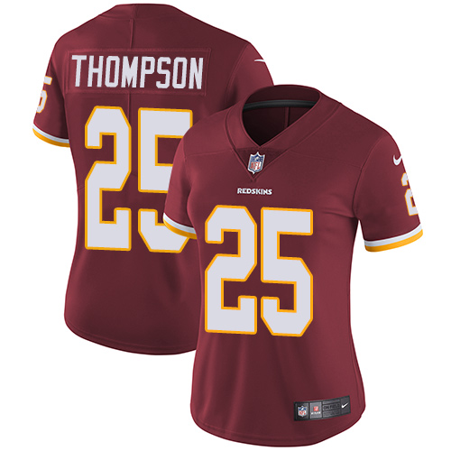 Washington Commanders #25 Chris Thompson Burgundy Red Team Color Women's Stitched Vapor Untouchable Limited Jersey Womens