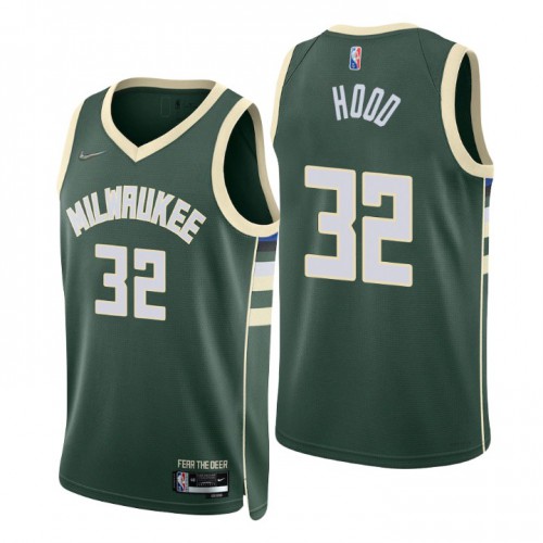Milwaukee Bucks #32 Rodney Hood Green Mens 2021-22 75th Anniversary Diamond Swingman Jersey - Icon Edition Mens