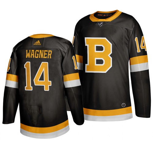 Adidas Boston Boston Bruins #14 Chris Wagner Black 2019-20 Authentic Third Stitched Jersey Men's
