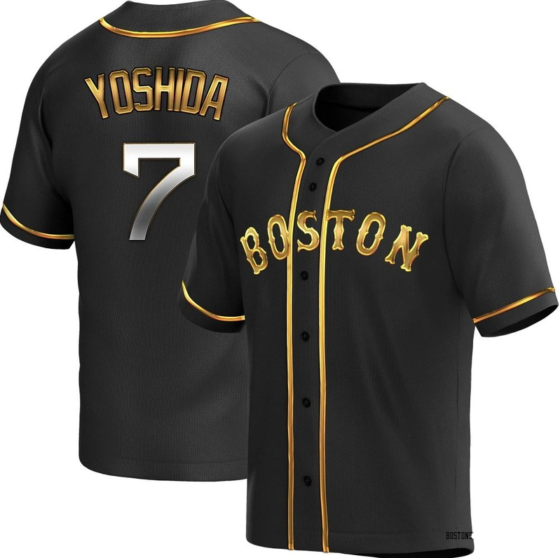Men's Youth Women's Boston Red Sox #7 Masataka Yoshida Alternate Jersey - Black Golden