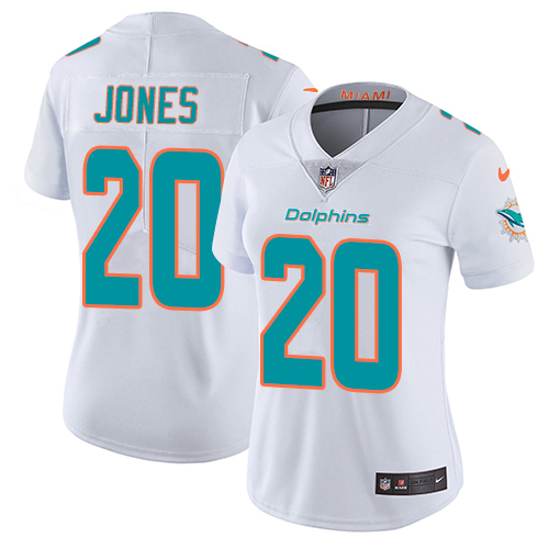 Miami Dolphins #20 Reshad Jones White Women's Stitched Vapor Untouchable Limited Jersey Womens