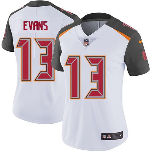 Buccaneers #13 Mike Evans White Women's Stitched Vapor Untouchable Limited Jersey