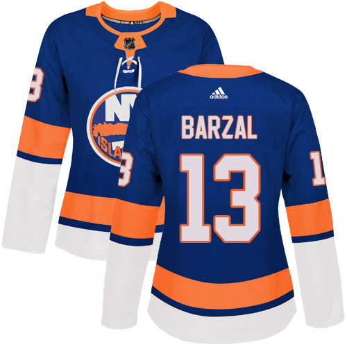 Adidas New York Islanders #13 Mathew Barzal Royal Blue Home Authentic Women's Stitched Jersey Womens