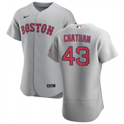 Boston Boston Red Sox #43 C.J. Chatham Men's Gray Road 2020 Authentic Team Jersey Men's