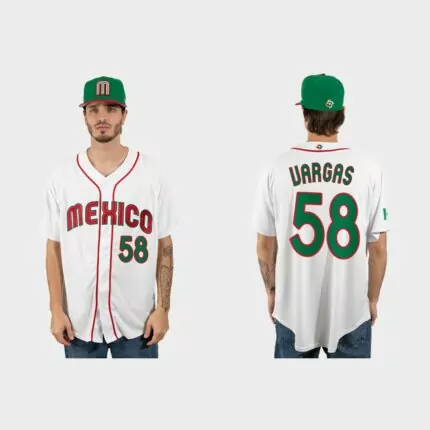 Cesar Vargas Mexico Baseball 2023 World Baseball Classic Jersey – White
