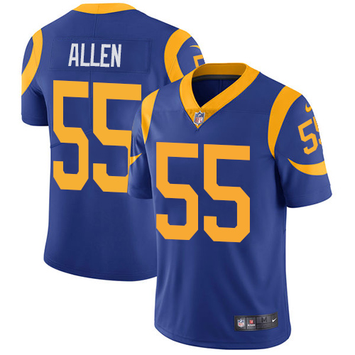 Los Angeles Rams #55 Brian Allen Royal Blue Alternate Men's Stitched Vapor Untouchable Limited Jersey Men's