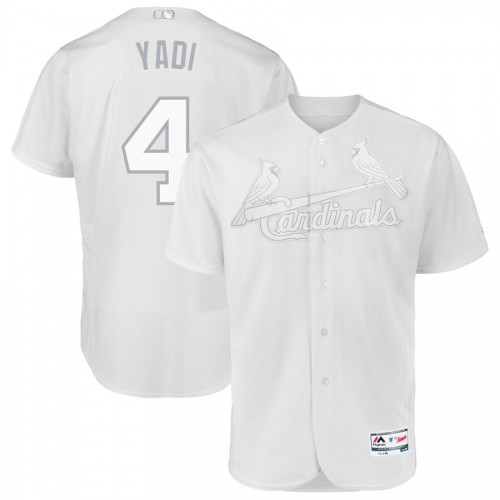 St. Louis St.Louis Cardinals #4 Yadier Molina Yadi Majestic 2019 Players' Weekend Flex Base Authentic Player Jersey White Men's