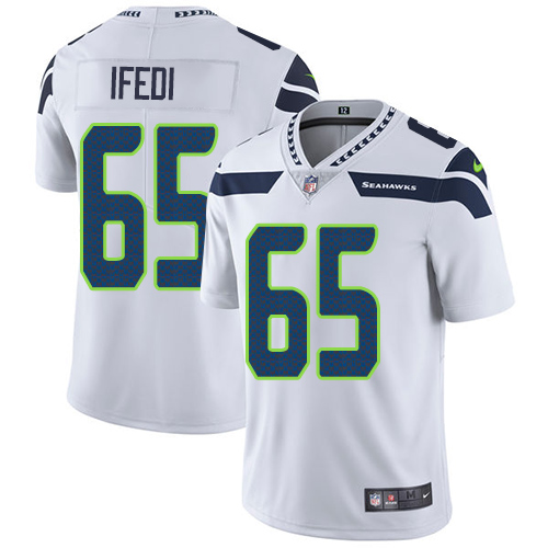Seattle Seahawks #65 Germain Ifedi White Men's Stitched Vapor Untouchable Limited Jersey Men's
