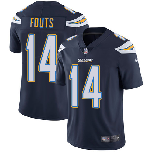 Los Angeles Chargers #14 Dan Fouts Navy Blue Team Color Men's Stitched Vapor Untouchable Limited Jersey Men's