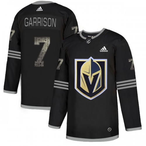 Adidas Golden Vegas Golden Knights #7 Jason Garrison Black Authentic Classic Stitched Jersey Men's