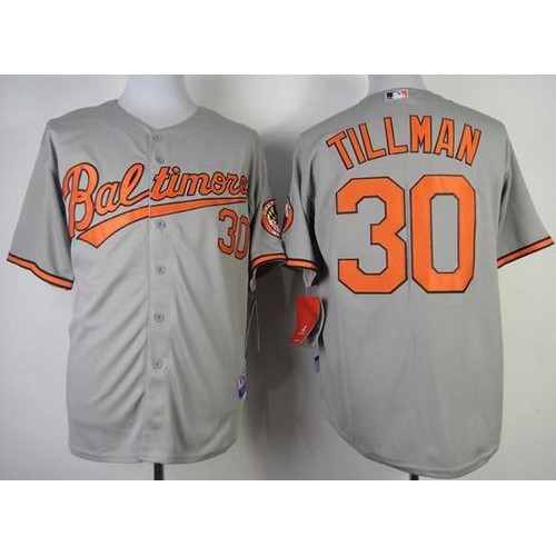 Baltimore Orioles #30 Chris Tillman Grey Cool Base Stitched Jersey Men's