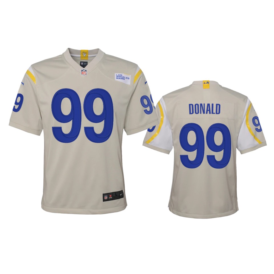 Los Angeles Rams #99 Aaron Donald Youth Game Jersey - Bone