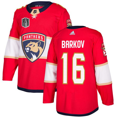 Adidas Lightning #16 Aleksander Barkov Red 2023 Stanley Cup Final Patch Home Authentic Stitched Youth Jersey