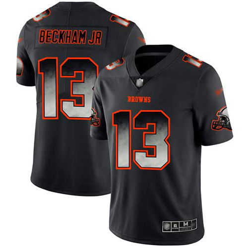 Cleveland Browns #13 Odell Beckham Jr Black Men's Stitched Vapor Untouchable Limited Smoke Fashion Jersey Men's