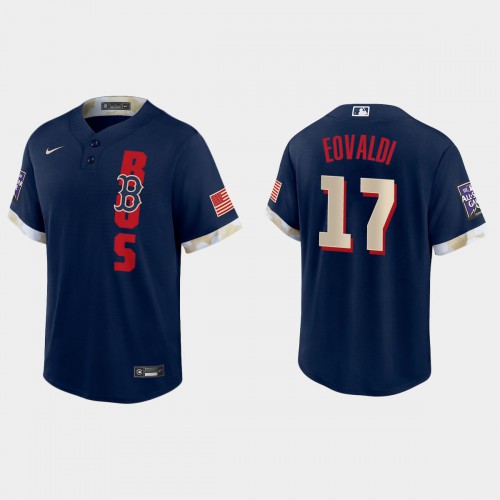 Boston Boston Red Sox #17 Mathan Eovaldi 2021 All Star Game Fan's Version Navy Jersey Men's