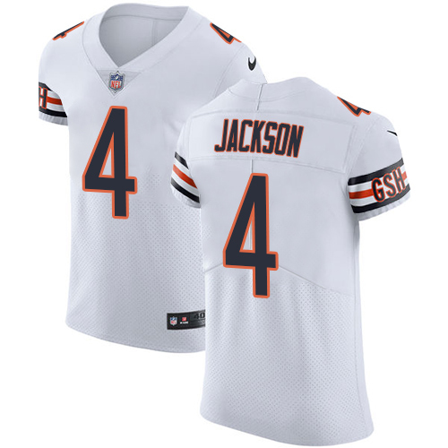 Bears #4 Eddie Jackson White Men's Stitched Vapor Untouchable Elite Jersey