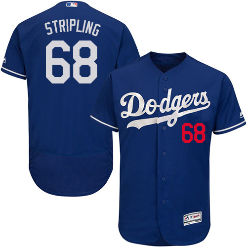 Los Angeles Dodgers #68 Ross Stripling Blue Flexbase Authentic Collection Stitched Jersey Men's