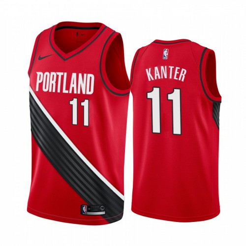 Portland Trail Blazers #11 Enes Kanter Red Youth Swingman Statement Edition 2019/2020 Jersey Youth
