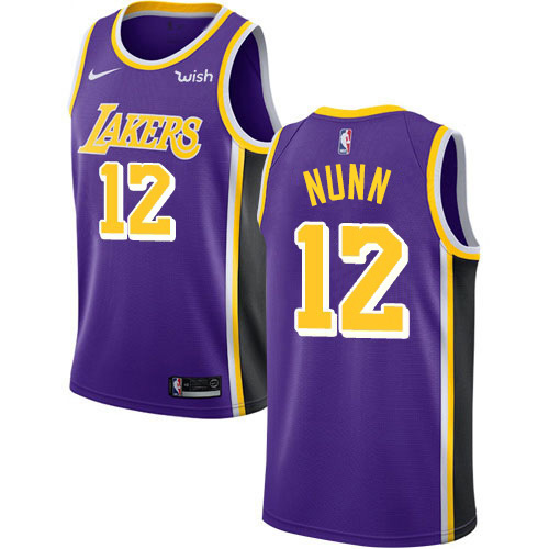Los Angeles Lakers #12 Kendrick Nunn Purple Swingman Statement Edition Jersey Mens