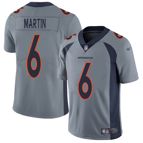 Denver Broncos #6 Sam Martin Gray Youth Stitched Limited Inverted Legend Jersey Youth