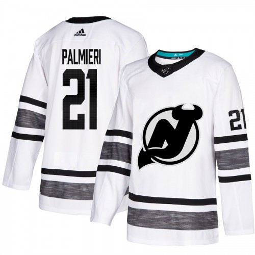 Adidas New Jersey Devils #21 Kyle Palmieri White Authentic 2019 All-Star Stitched Jersey Men's
