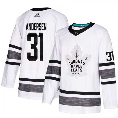 Adidas Maple Toronto Maple Leafs #31 Frederik Andersen White 2019 All-Star Game Parley Authentic Stitched Jersey Men's