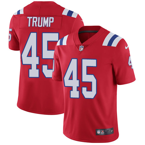 New England Patriots #45 Donald Trump Red Alternate Youth Stitched Vapor Untouchable Limited Jersey Youth