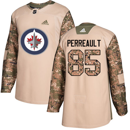 Adidas Winnipeg Jets #85 Mathieu Perreault Camo Authentic 2017 Veterans Day Stitched Jersey Men's