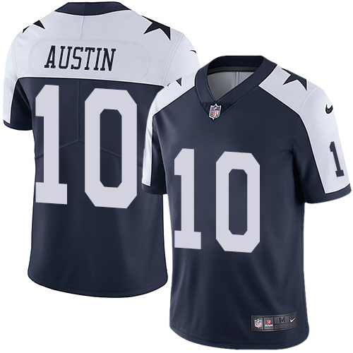 Dallas Cowboys #10 Tavon Austin Navy Blue Thanksgiving Men's Stitched Vapor Untouchable Limited Throwback Jersey Men's