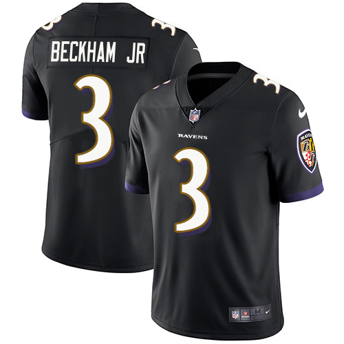 Ravens #3 Odell Beckham Jr. Black Alternate Youth Stitched Vapor Untouchable Limited Jersey