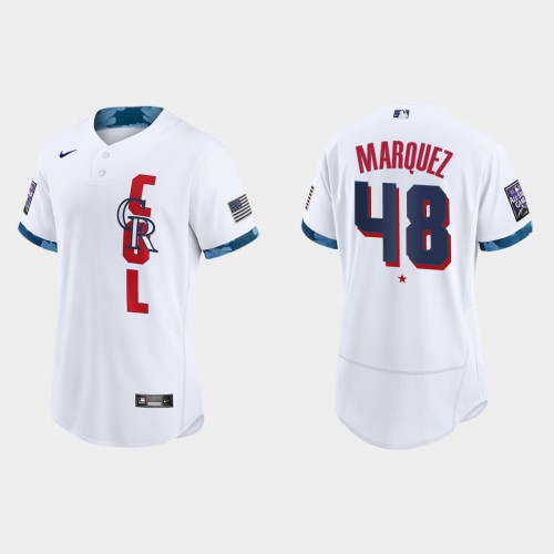 Colorado Colorado Rockies #48 German Marquez 2021 All Star Game Authentic White Jersey Men's