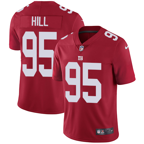 New York Giants #95 B.J. Hill Red Alternate Men's Stitched Vapor Untouchable Limited Jersey Men's