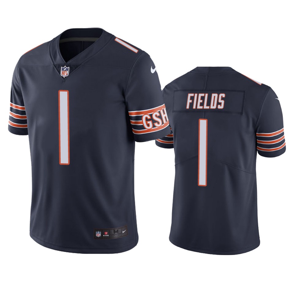 Bears #1 Justin Fields Navy Blue Team Color Youth Stitched Vapor Untouchable Limited Jersey