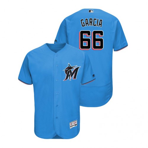 Miami Marlins #66 Jarlin Garcia Blue Alternate 2019 Authentic Collection Flex Base Stitched Jersey Men's