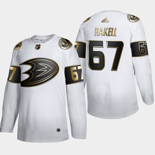 Anaheim Anaheim Ducks #67 Rickard Rakell Men's Adidas White Golden Edition Limited Stitched Jersey Men's