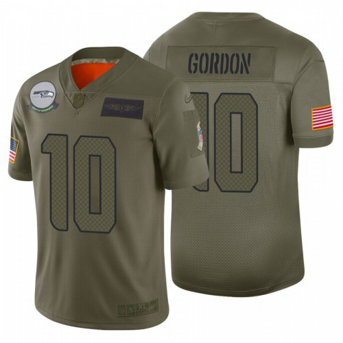 Seattle Seahawks #10 Josh Gordon 2019 Salute To Service Camo Limited Jersey Men's