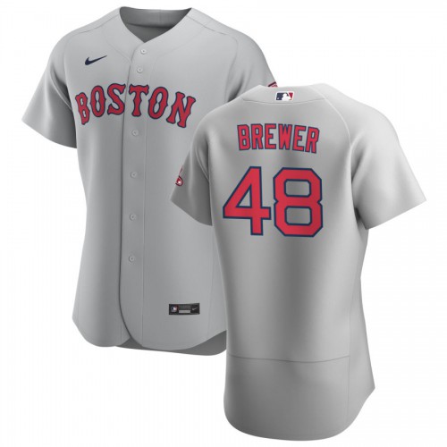 Boston Boston Red Sox #48 Colten Brewer Men's Gray Road 2020 Authentic Team Jersey Men's