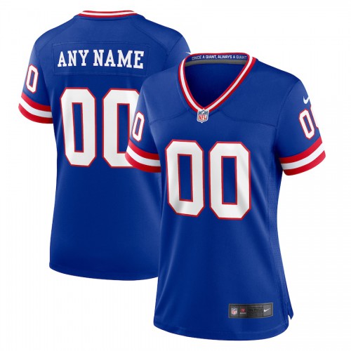 Women's New York Giants Royal Classic Custom Game Jersey