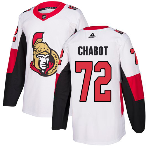 Adidas Ottawa Senators #72 Thomas Chabot White Road Authentic Stitched Youth Jersey Youth