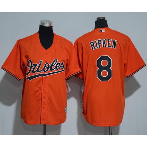 Baltimore Orioles #8 Cal Ripken Orange Cool Base Stitched Youth Jersey Youth