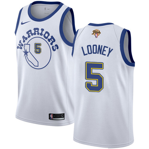 Golden State Warriors #5 Kevon Looney White Throwback 2022 Finals Swingman Hardwood Classics Jersey Mens