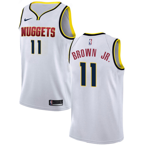 Denver Nuggets #11 Bruce Brown Jr. White Swingman Association Edition Jersey