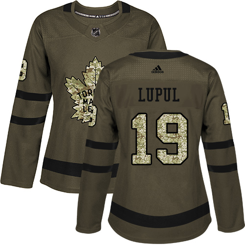 Adidas Maple Toronto Maple Leafs #19 Joffrey Lupul Green Salute to Service Women's Stitched Jersey Womens