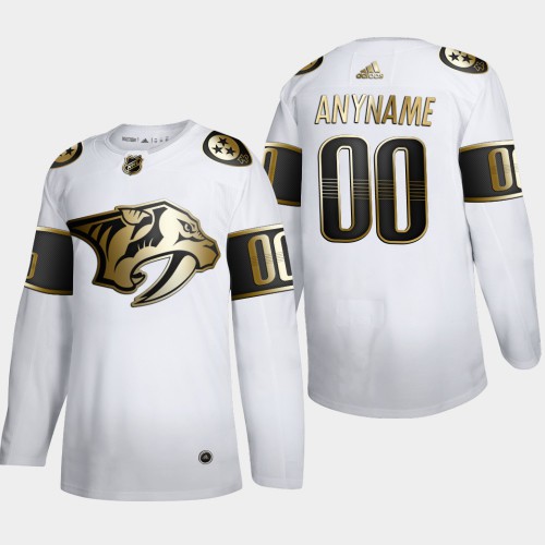 Nashville Predators Custom Men's Adidas White Golden Edition Limited Stitched Jersey