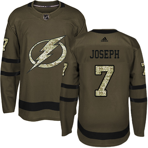 Adidas Tampa Bay Lightning #7 Mathieu Joseph Green Salute to Service Youth Stitched Jersey Youth