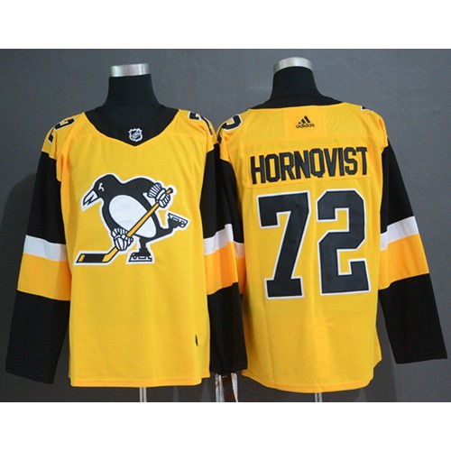 Adidas Pittsburgh Penguins #72 Patric Hornqvist Gold Alternate Authentic Stitched Jersey Men's